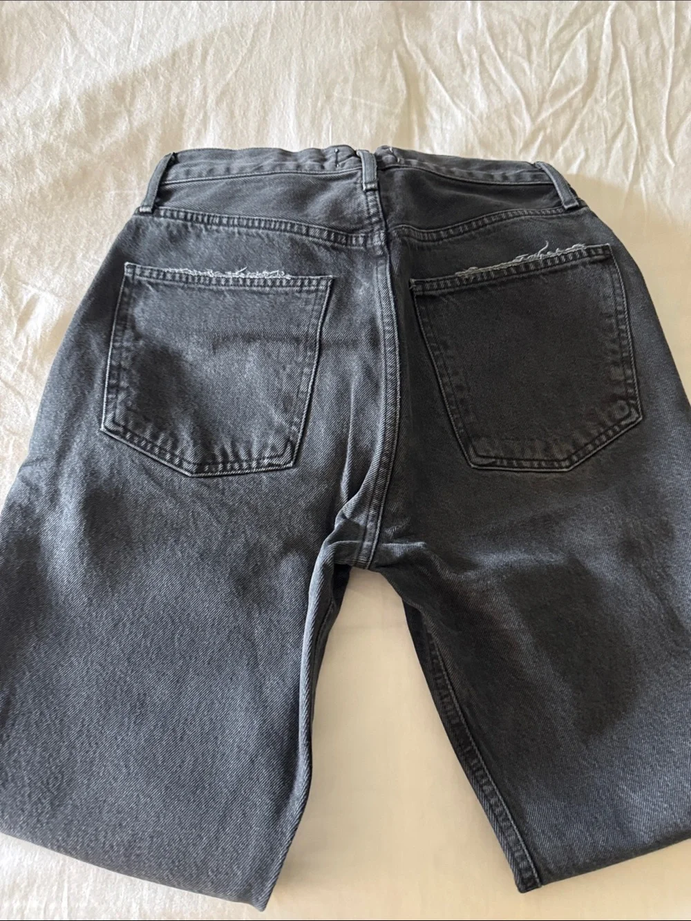 Agolde Black Washed High-Rise 90’s Pinch Denim
